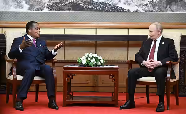 President of Russia Vladimir Putin and President of the Republic of Congo Denis Sassou Nguesso, 2025-09-03