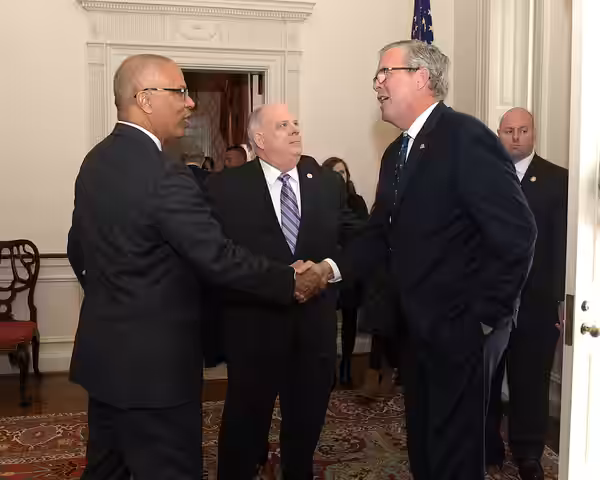 Governor Hogan, The First Lady, and Lt. Governor Rutherford Enjoy Brunch With Guests Before the Inauguration. by Staff Photographers at Government house, Annapo (2019)