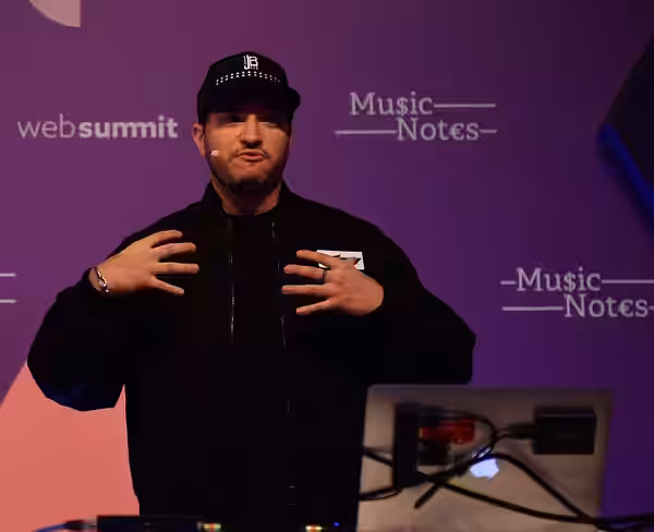 8 November 2018; Jonas Blue, Musician, on MusicNotes Stage during day three of Web Summit 2018 at the Altice Arena in Lisbon, Portugal. Photo by David Fitzgeral