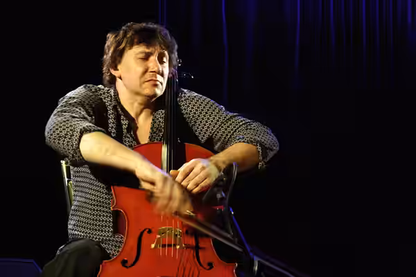 French jazz cellist Vincent Courtois, performing at Le Triton, Les Lilas (France) (2007)