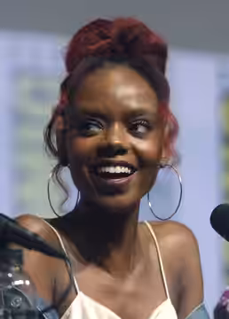 Ashleigh Murray speaking at the 2018 San Diego Comic-Con International in San Diego, California.