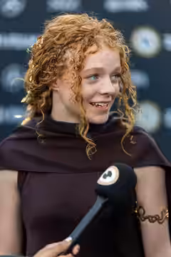 Alexa Goodall on the Green Carpet at the 2025 Zurich Film Festival.