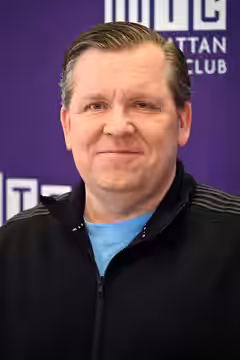 David Lindsay-Abaire at a press event for "The Balusters" in Manhattan Theatre Club studios, 2/26/26 (2026)