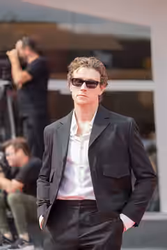 George MacKay, Jane Pollard,, at 82nd Venice International Film Festival in Venice, Italy for the film Broken English. (2025)