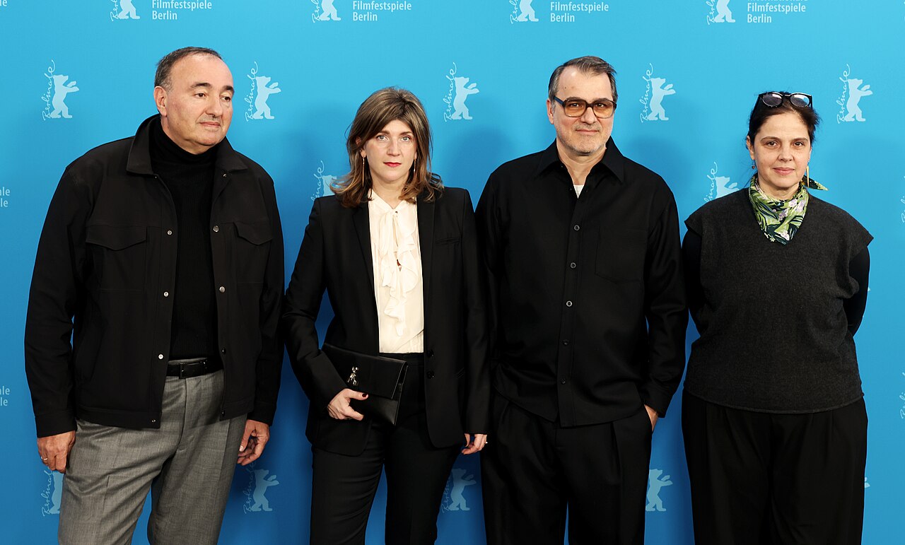 (L-R) Olexandr Rodnyansky, Kata Wéber, Kornél Mundruczó and Viktória Petrányi pose at the "At The Sea" photocall during the 76th Berlinale International Film Fe (2026)