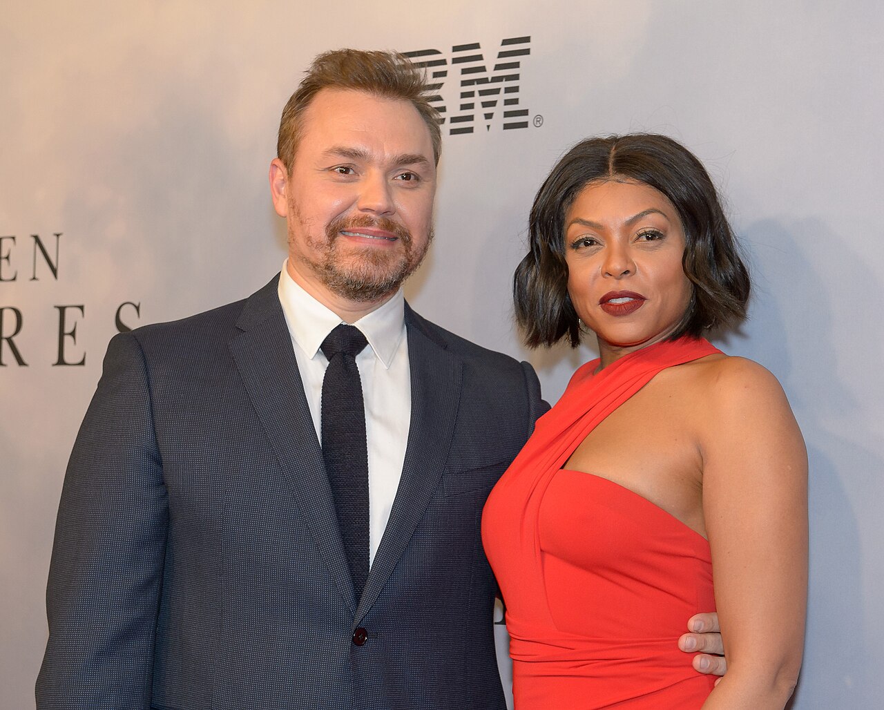 Director Theodore Melfi, and American actress and singer Taraji P. Henson arrive on the red carpet for the global celebration of the film "Hidden Figures" at th (2016)