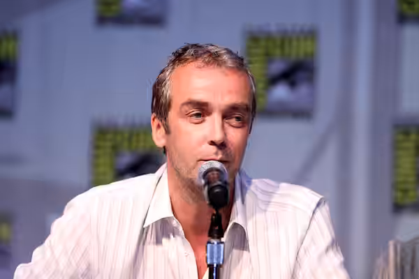 Actor John Hannah on the Spartacus: Blood and Sand panel at the 2010 San Diego Comic Con in San Diego, California. Please attribute to Gage Skidmore if used els