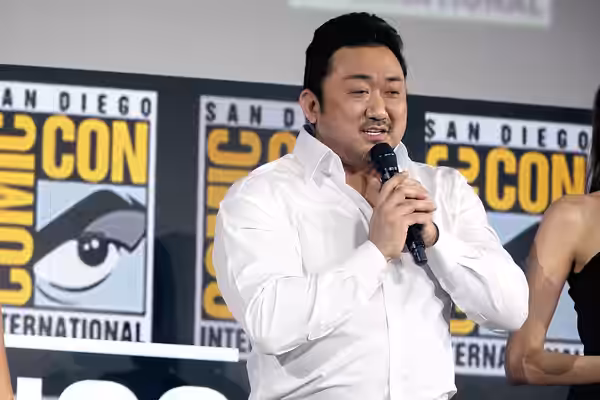 Don Lee speaking at the 2019 San Diego Comic Con International, for "The Eternals", at the San Diego Convention Center in San Diego, California. Please attribut