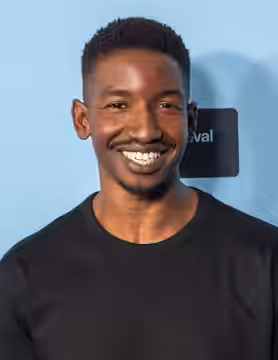 Mamoudou Athie at the "By Design" red carpet at the 2025 Sundance Film Festival in Park City, Utah. Please attribute to Casey Nedelka if used elsewhere.