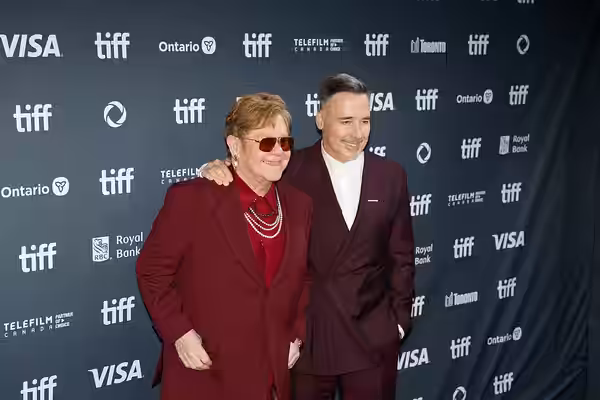 Elton John and David Furnish at the 2024 Toronto International Film Festival (TIFF) for the movie Elton John: Never Too Late.
