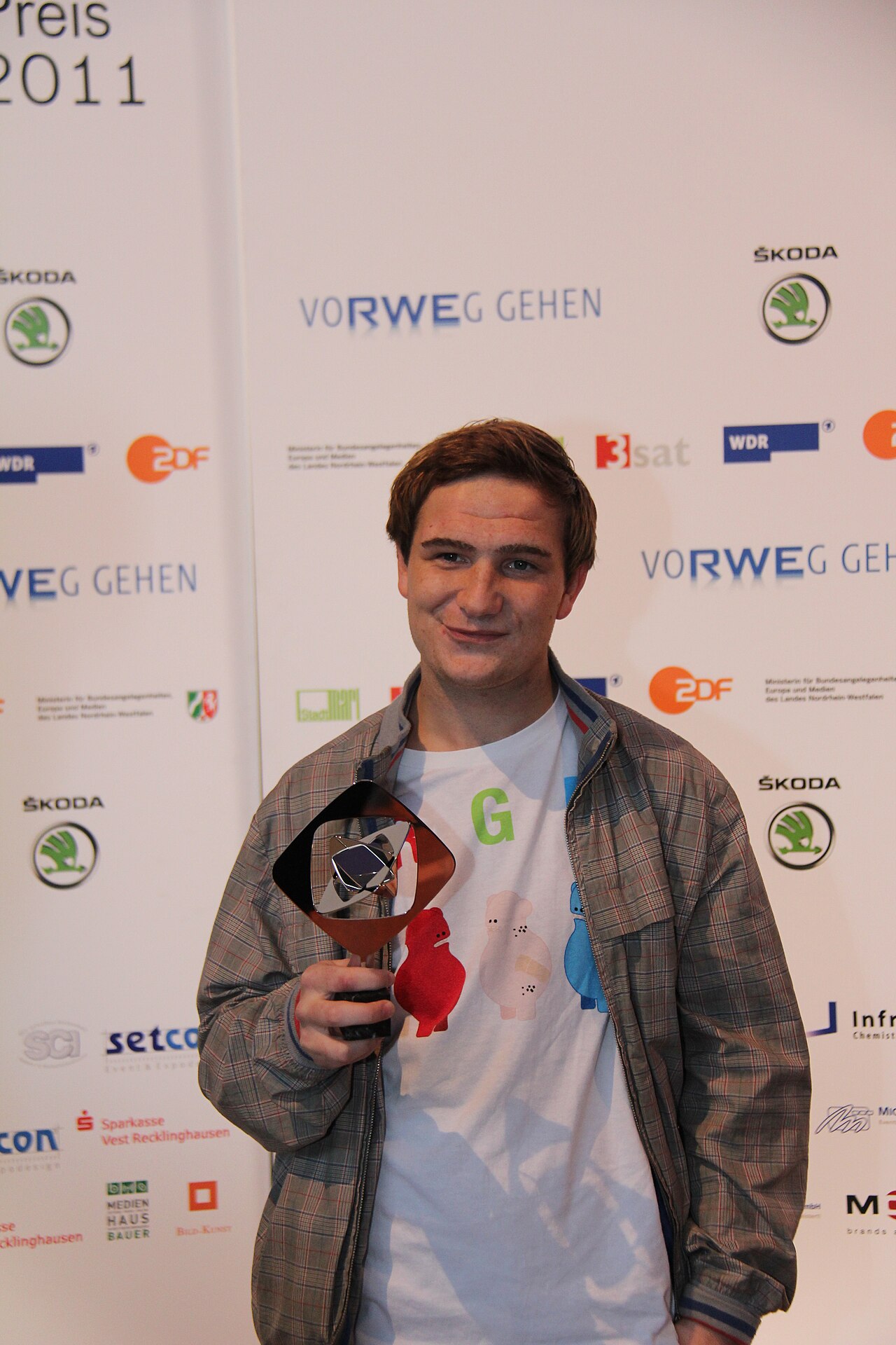 Grimme-Preisträger Frederick Lau bei der Verleihung 2011