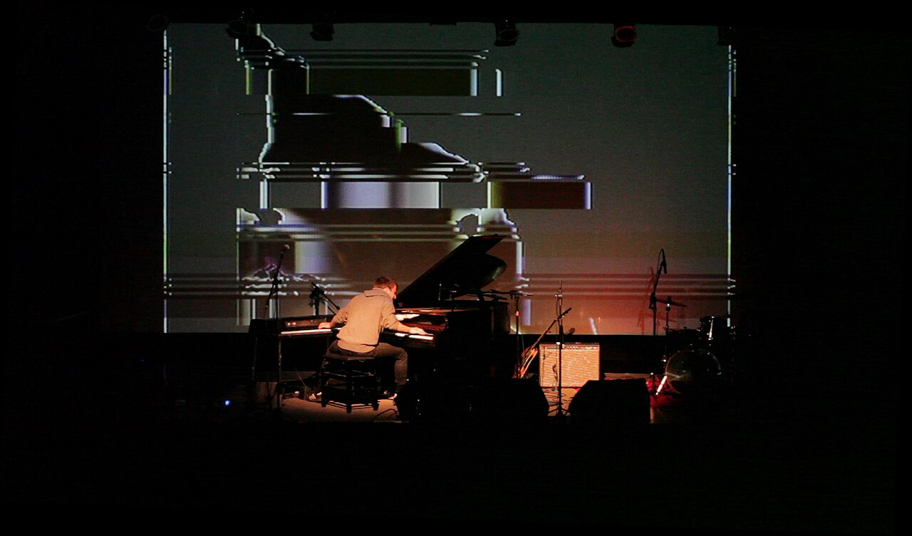 Nils Frahm. Image of my performance at Nova Festival in Sao Paolo, Brazil last month, together with Nils Frahm. I was worried that the piano would be too sweet  (2012)