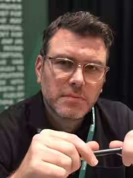 Costume designer, comics illustrator and film storyboard and concept artist Glyn Dillon in Artists Alley on Sunday, October 8, 2017 at the Jacob K. Javits Conve
