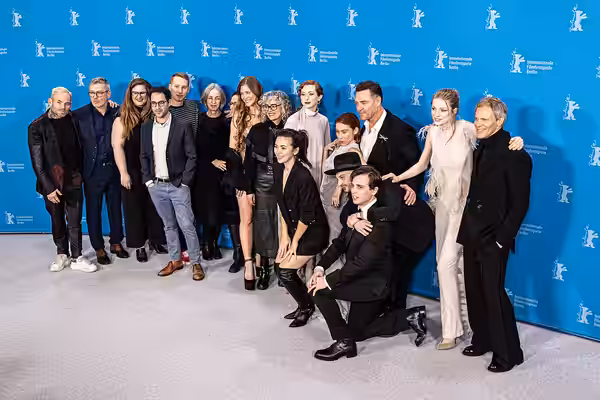 Cast and crew of the movie Cuckoo at the 74nd Berlin International Film Festival (2024)