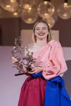 Luna Wedler, actress, at 82nd Venice International Film Festival in Venice, Italy for the film Silent Friend. (2025)