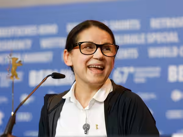 Ildikó Enyedi bei der Pressekonferenz zu Testről és lélekről (On Body and Soul) zur Berlinale 2017