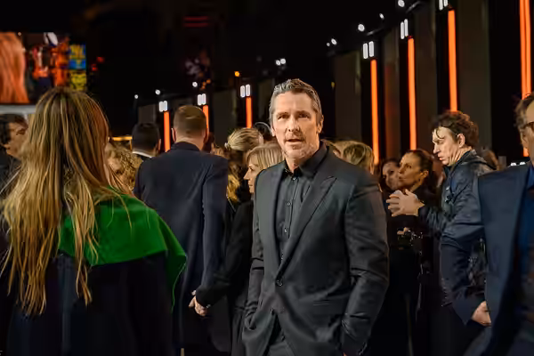 Christian Bale photo call at the world premiere of The Bride Movie in Leicester Square London (2026)
