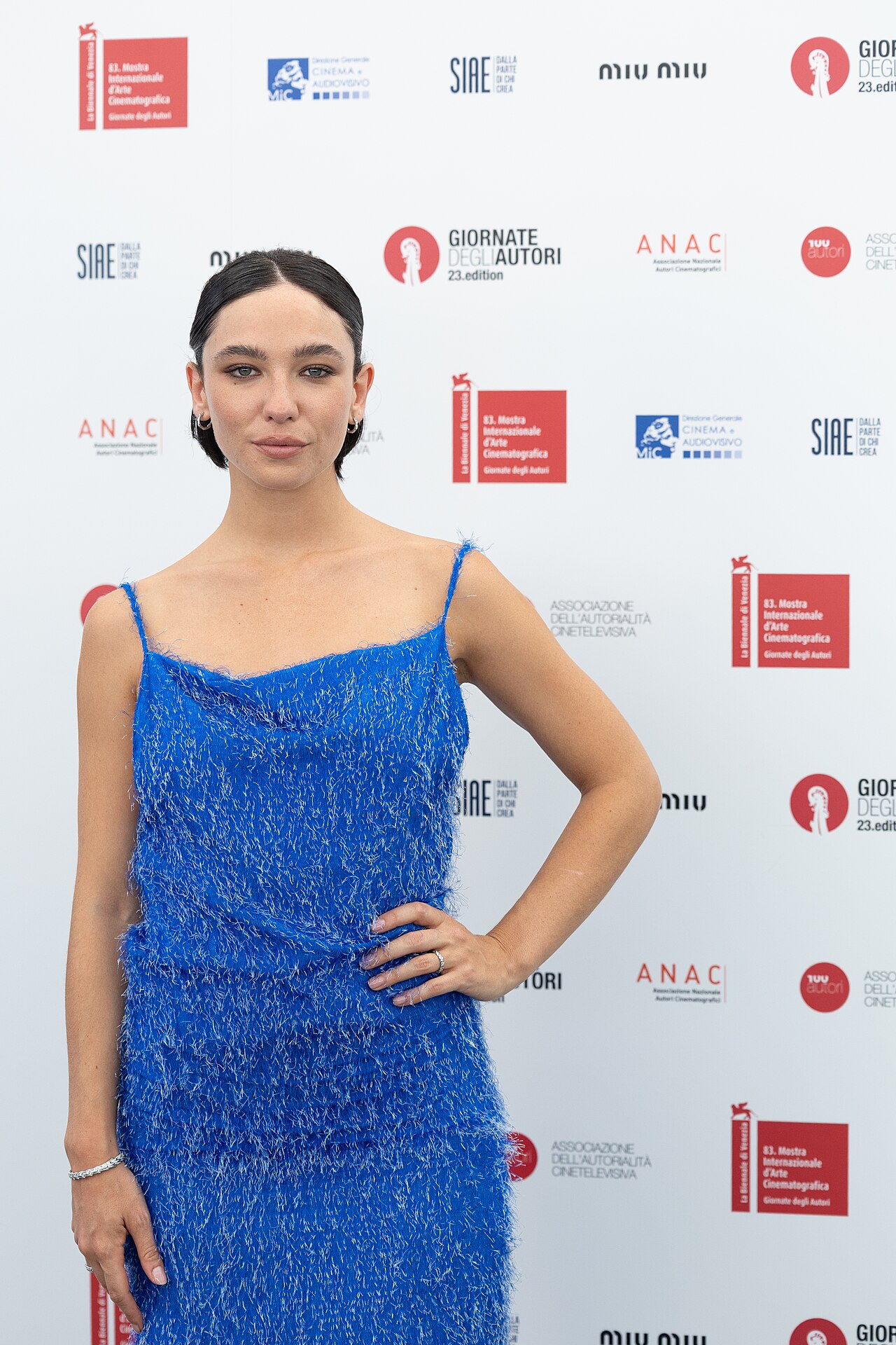Matilda De Angelis, actress, at 83rd Venice International Film Festival in Venice, Italy for the film Balcanica . (2026)