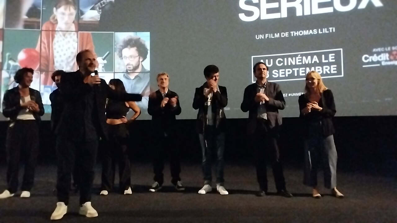 Avant-première d'"Un métier sérieux" à l'UGC Les Halles, en septembre 2023, en présence d'une partie de l'équipe: Thomas Lilti, Vincent Lacoste, William Lebghil
