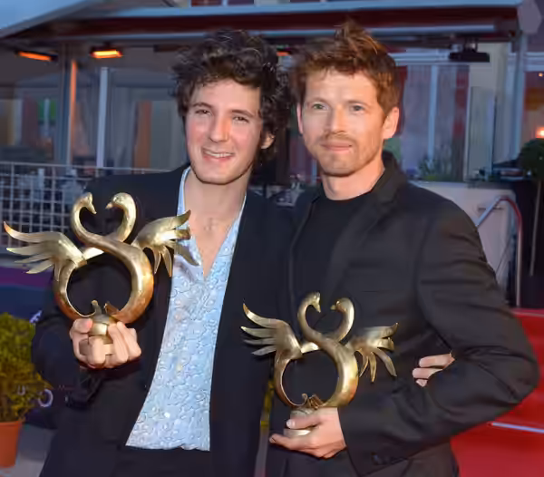 Vincent Lacoste et Pierre Deladonchamps au festival du film de Cabourg (2018)