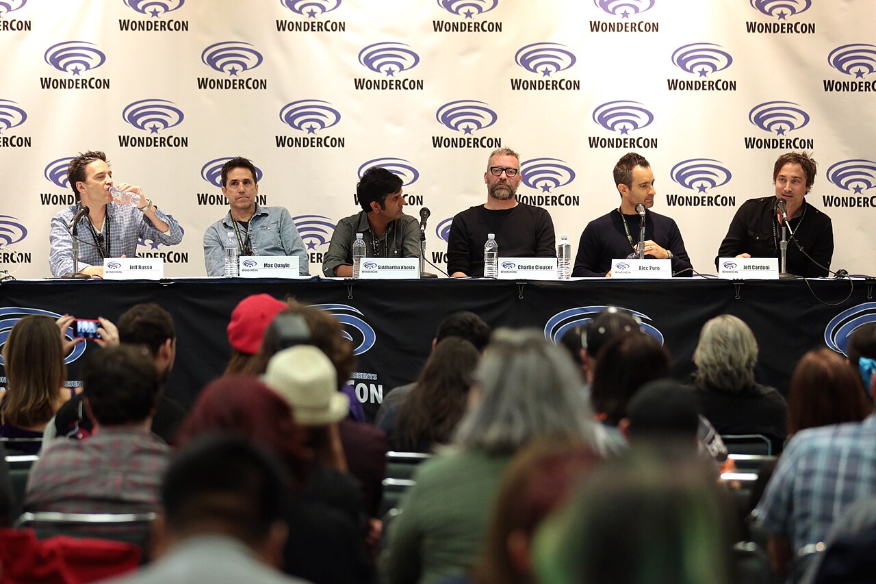 Jeff Russo, Mac Quayle, Siddhartha Khosla, Charlie Clouser, Alec Puro and Jeff Cardoni speaking at the 2017 WonderCon at the Anaheim Convention Center in Anahei