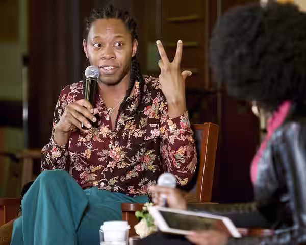 Jeremy O. Harris in conversation by Montclair Film about his three-act play Slave Play on February 12, 2020.