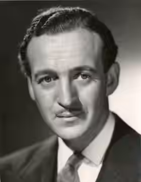 British actor, soldier, memoirist, and novelist David Niven. Subjects: actors (1937)