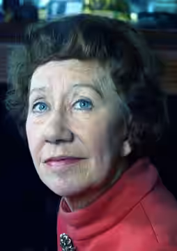 Dame Flora Robson taken in her home in Brighton, England (1973)