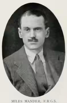 Photographic portrait of Miles Mander, from Notable Londoners (1922), London: London Publishing Agency, page 66.