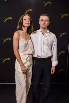 Aenne Schwarz and Louis Hofmann attend "Object a" photocall during the 79th Locarno Film Festival on August 11, 2026 in Locarno, Switzerland.