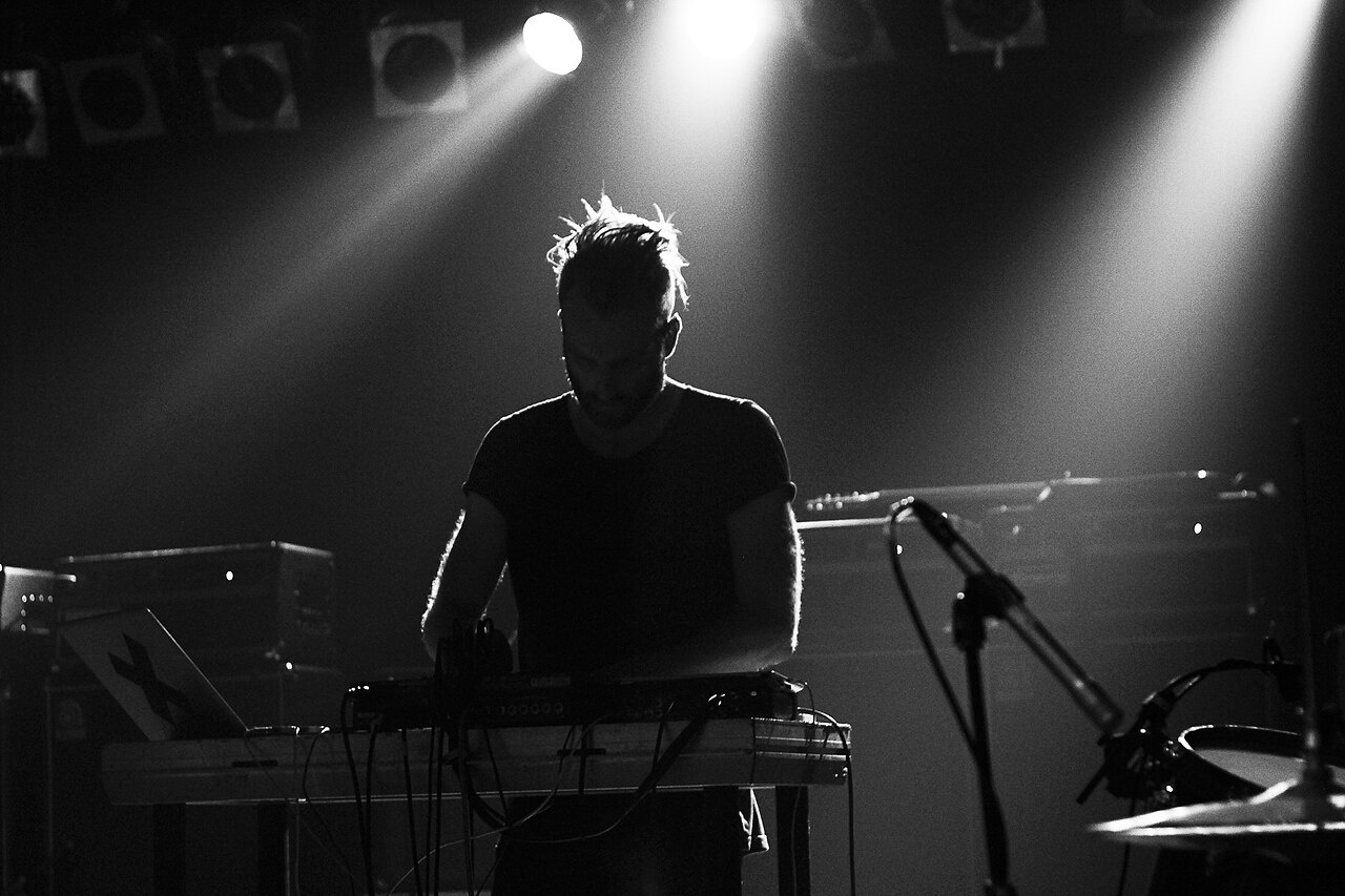 Photo of a concert by Ben Frost. Published by Jan Dobrý under the title "Ben Frost @ Meetfactory #24". Taken at the concert venue MeetFactory (Prague, Czech Rep (2012)