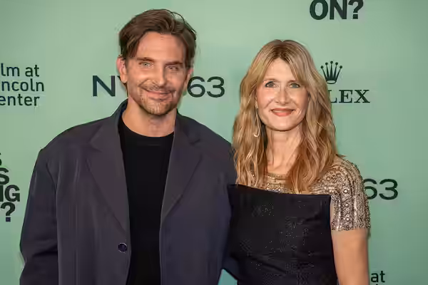Bradley Cooper and Laura Dern at the 63rd annual New York Film Festival at Lincoln Center in 2025 for the film Is This Thing On?