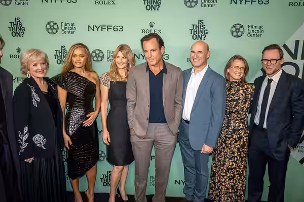Cast of Is This Thing On? at the 63rd annual New York Film Festival at Lincoln Center in 2025