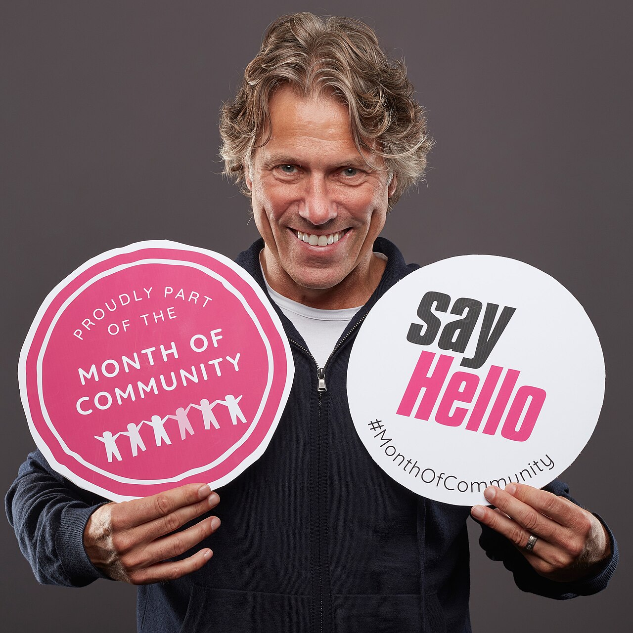 John Bishop's 'Say Hello' campaign is running at the same time as Say Hello benches launch for loneliness awareness week <a href="https://www.dudley.gov.uk/n (2022)