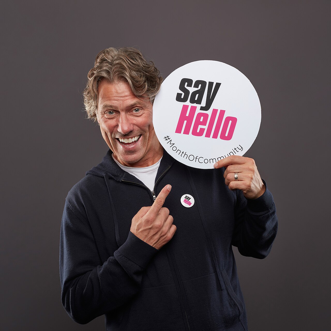 John Bishop's 'Say Hello' campaign is running at the same time as Say Hello benches launch for loneliness awareness week <a href="https://www.dudley.gov.uk/n (2022)