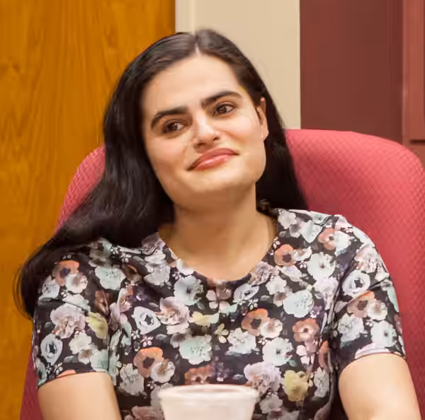 Nava Mau speaks at a roundtable event in San Francisco, March 2018.