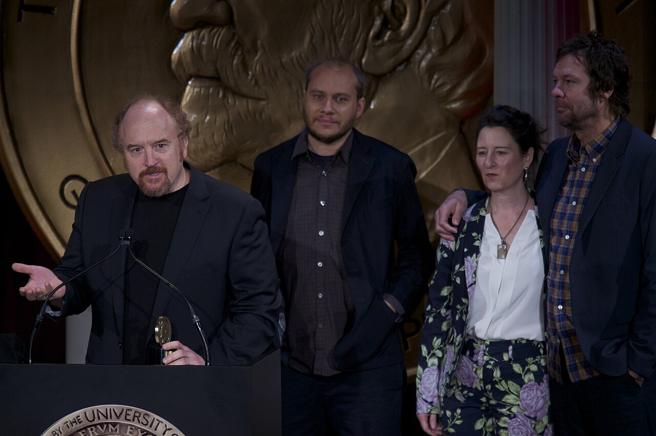 PHOTO CREDIT: ANDERS KRUSBERG / PEABODY AWARDS L to R: Louis C.K, Vernon Chatman, Blair Breard and Dave Becky, the crew of Louie, 72nd Annual Peabody Awards Lun (2013)