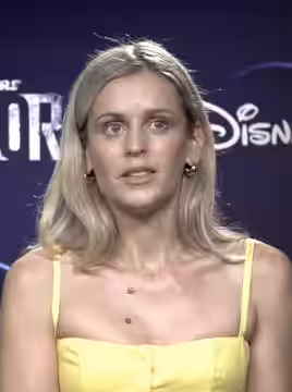 Denise Gough being interviewed about Andor in November 2022