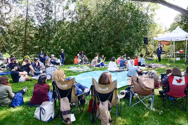 Emma Donoghue reading in Jenny's Place at the Eden Mills Writers' Festival (2017)