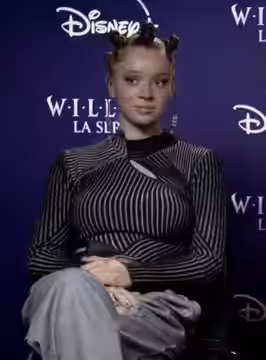 Erin Kellyman being interviewed about Willow in November 2022
