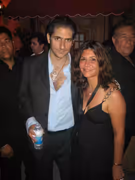 Donna with Christopher from the Sopranos....This is actor Michael Imperioli...Donna with Christopher Moltisanti (2007)