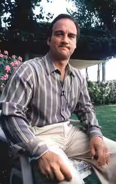 L'attore americano Jim Belushi alla Mostra del cinema di Venezia del 1982