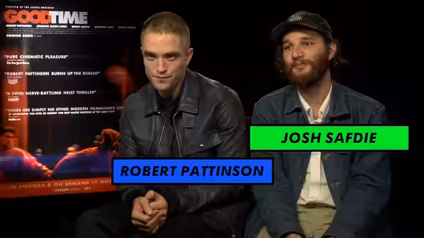 Robert Pattinson and Benny Safdie in an interview for "Good Time" in 2017.