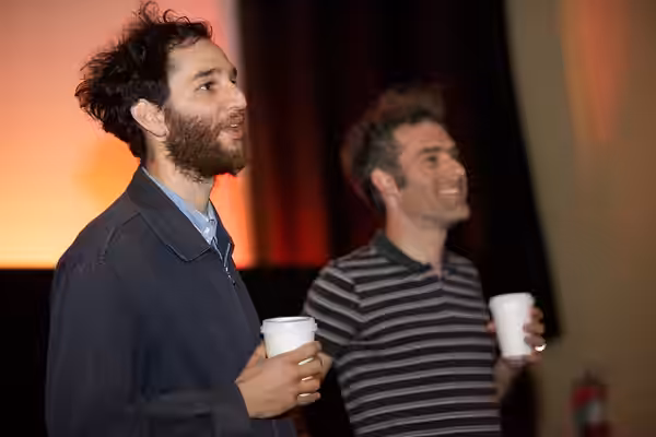 Director Josh Safdie (left) and actor Ronald Bronstein - 2010