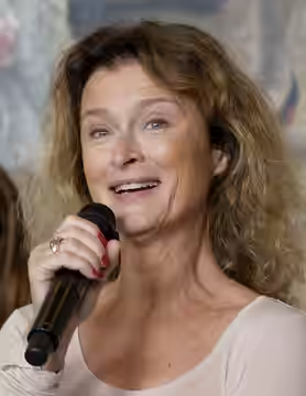 Lena Endre under Dramatens höstsamling 2014.