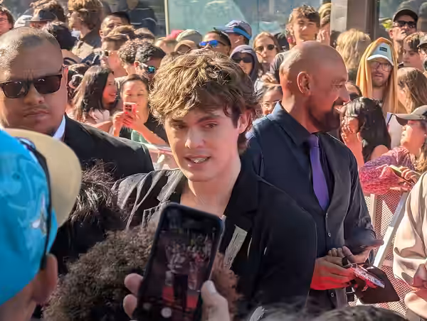 Jack Champion at the premiere of Avatar: Fire and Ash in Wellington, 2025