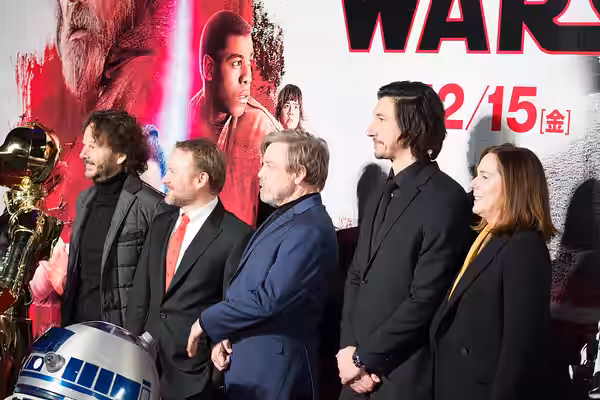スター・ウォーズ/最後のジェダイ ジャパン・プレミア レッドカーペット ラム・バーグマン ライアン・ジョンソン マーク・ハミル アダム・ドライバー キャスリーン・ケネディ (2017)