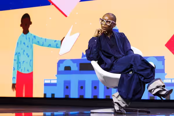 Actress, musician and author Cynthia Erivo discusses her book, "Simply More," on the main stage at the 2026 Library of Congress National Book Festival, August 2