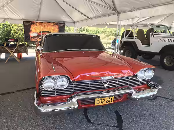 A full scale model of Christine displayed at Ocean Beach Park in New London, Connecticut during the MotorJam 2019 event. Christine was displayed along with the 