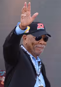 Morgan Freeman at Las Vegas Motor Speedway in 2025